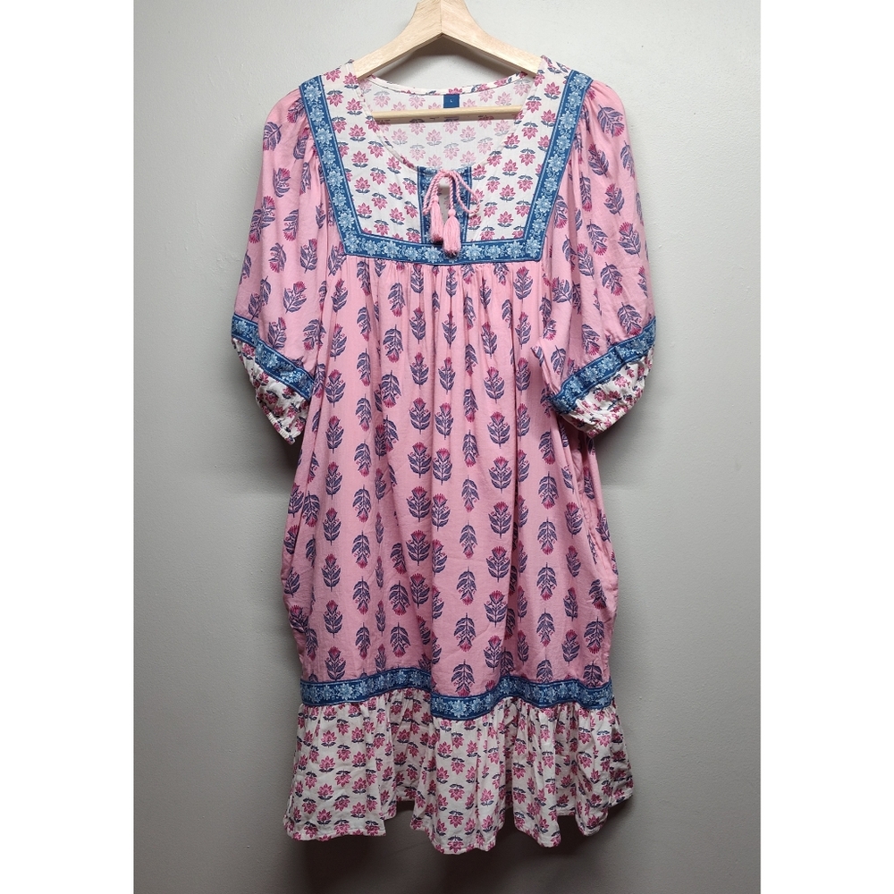 Old Navy Pink and Blue Floral Mini Dress